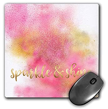 yÁzyAiEgpz3dRose Mouse Pad Image of Pink Gold Sparkly Glitzy Sparkle and Shine Quote - 8 by 8-Inches (mp_274282_1) [sAi]