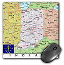 yÁzyAiEgpz3dRose Mouse Pad Image of Topographic Map of Indiana and State Flag - 8 by 8-Inches (mp_291403_1) [sAi]