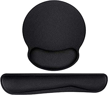 Memory Foam Mouse Pad and Keyboard Wrist Rest Support for Office Computer Laptop & Mac Ergonomic Mouse Pad Non Slip Durable & Comfortab