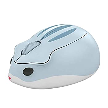 yÁzyAiEgpz2.4GHz Wireless Mouse Cute Hamster Shape Less Noice Portable Mobile Optical 1200DPI USB Mice Cordless Mouse for PC Laptop Computer Note