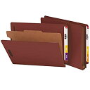 【中古】【輸入品・未使用】Pressboard End Tab Classification Folders Legal Four-Section Red 10...