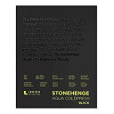 Legion Stonehenge Aqua Watercolor Pad 140lb Cold Press 8 by 10 Inches Black Paper 15 Sheets (L21-SQC140BK810) 
