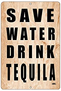 【中古】【輸入品・未使用】Rogue River Tactical Funny Beer Alcohol Sign Metal Tin Sign Home Bar Kitchen Save Water Drink Tequil..