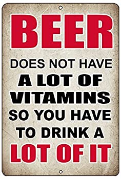 yÁzyAiEgpzRogue River Tactical Funny Beer Alcohol Sign Metal Tin Sign Home Bar Kitchen Beer Vitamins [sAi]