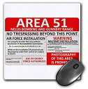 3dRose Mouse Pad A Satire Government Base Sign Warning No Trespassing in Area 51. - 8 by 8-Inches (mp_296180_1) 