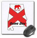 楽天アトリエ絵利奈【中古】【輸入品・未使用】3dRose Mouse Pad Image of Outline of Alabama with Flag and Words Bama Boy - 8 by 8-Inches （mp_318937_1） [並行輸入品]