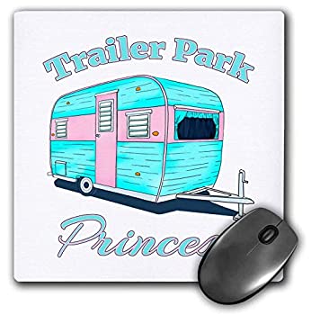 【中古】【輸入品・未使用】3dRose Mouse Pad Funny Camping Trailer Park Princess for All Who Love to Camp and RV. - 8 by 8-Inches (mp_296249_1) [並行輸入品]