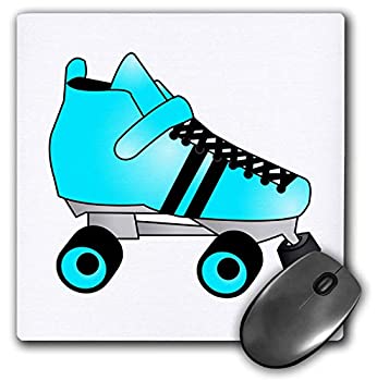 【中古】【輸入品 未使用】3dRose Mouse Pad Skating Gifts - Blue and Black Roller Skate - 8 by 8-Inches (mp_35462_1) 並行輸入品