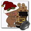 【中古】【輸入品・未使用】3dRose Mouse Pad Cute Christmas Gingerman with Little Gingerman Cookies Illustration - 8 by 8-Inches (mp_217083_1) [並行輸入品]