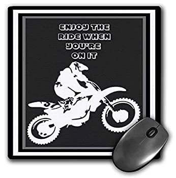 楽天アトリエ絵利奈【中古】【輸入品・未使用】3dRose Mouse Pad Enjoy The Ride- Motocross Action Adrenaline Adventure Sport Alternative Bike Off Road - 8 by 8-Inches （mp_78775_1） [並