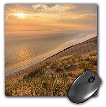 3dRose Mouse Pad Sunset Over Lake Michigan Sleeping Bear Lakeshore Michigan USA - 8 by 8-Inches (mp_259510_1) 