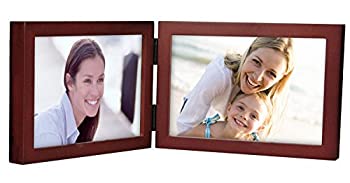 【中古】【輸入品・未使用】Malden International Designs Dark Walnut Concept Wood Double Horizontal Openings Picture Frame 4-Inch by 6-Inch [並行輸入品]