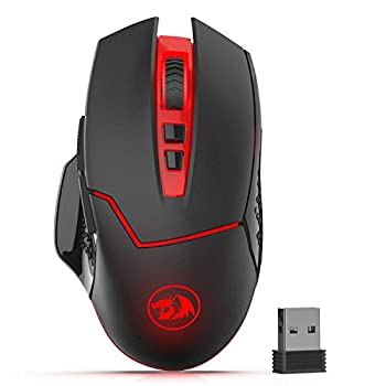 【中古】【輸入品 未使用】Redargon M690-1 Wireless Gaming Mouse with DPI Shifting 2 Side Buttons 2400 DPI Ergonomic Design 8 Buttons-Black 並行輸入品