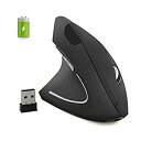 【中古】【輸入品 未使用】Left-Handed Mouse Rechargeable 2.4G Wireless Ergonomic Vertical Mice with USB Receiver 6 Buttons and 3 Adjustable DPI 800/1200/1600 for