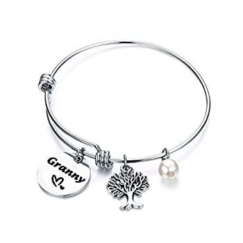 šۡ͢ʡ̤ѡBEKECH Granny Bracelet Granny Birthday Gift Granny Wire Bangle Best Granny Ever Gift for Grandma Nana [¹͢]