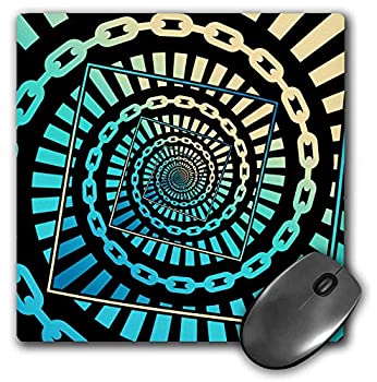 【中古】【輸入品・未使用】3dRose Mouse Pad Graphic Design of Disc Golf Chains Rotate into Infinity Using Droste Effect - 8 by 8-Inches (mp_292654_1) [並行輸入品]