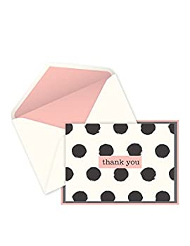 【中古】【輸入品・未使用】Eccolo Many Thanks Boxed Notes Black White Dot Thank You 4x6 by Eccolo [並行輸入品]