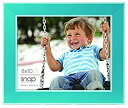 yÁzyAiEgpzSnap 8x10 Turquoise with White Inner and Outer Border Wood Tabletop Picture Frame 141msAn