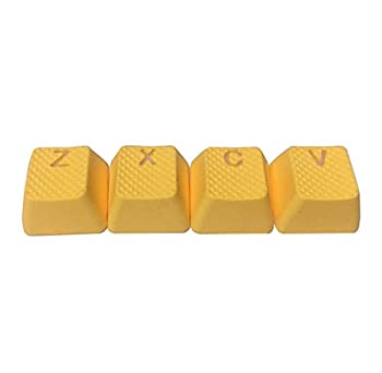 【中古】【輸入品・未使用】Rubber Gaming Backlit Keycaps Set - 4 Keys for Z X C V Cherry MX Mechanical Keyboards Compatible OEM (Neon Orange) [並行輸入品]