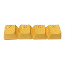 【中古】【輸入品 未使用】Rubber Gaming Backlit Keycaps Set - 4 Keys for Z X C V Cherry MX Mechanical Keyboards Compatible OEM (Neon Orange) 並行輸入品