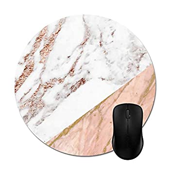 【中古】【輸入品・未使用】Funice Marble Rose Gold Mouse Pads Trendy Office Computer Accessories [並行輸入品]