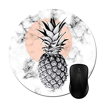 yÁzyAiEgpzFunice Marble Texture with Pineapple Mouse Pads Trendy Office Computer Accessories [sAi]