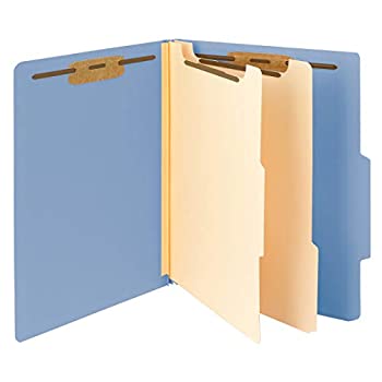 Top Tab Classification Folders Two Dividers Six-Sections Blue 10/Box (並行輸入品)