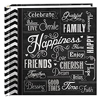 yÁzyAiEgpzPioneer Photo Albums 200-Pocket Chalkboard Printed 'Happiness' Theme Photo Album for 4 by 6-Inch Prints [sAi]