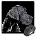 【中古】【輸入品 未使用】3dRose A Cute Great Dane Dog On Black Background Trendy Side Profile Mouse Pad (mp_280401_1) 並行輸入品