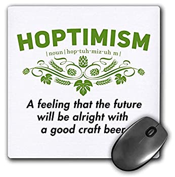 【中古】【輸入品・未使用】3dRose Mouse Pad Hoptimism Funny Beer Lover Definition - 8 by 8-Inches mp_312157_1 [並行輸入品]