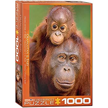 【中古】【輸入品・未使用】EuroGraphics Orangutan and Baby Jigsaw Puzzle (1000-Piece) [並行輸入品]