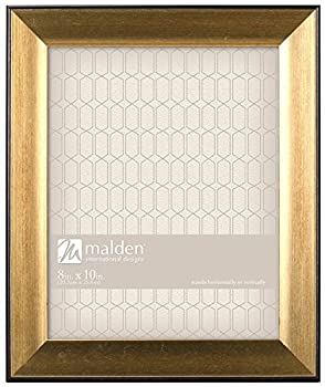 【中古】【輸入品・未使用】Malden International Designs Copley Picture Frame with Black Boarder 8 by 10-Inch Gold [並行輸入品]