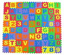 【中古】【輸入品 未使用】Alphabet Letters Numbers Educational Foam Puzzle Floor Mat for Kids 72 Interlocking Pieces 6 039 x6 039 Squares Blocks Covers 18 sq ft 並