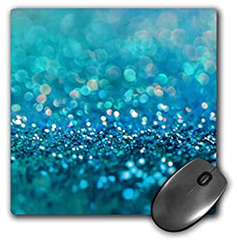 【中古】【輸入品・未使用】3dRose Mouse Pad Sparkling Teal Blue Luxury Shine Girly Elegant Mermaid Glitter 8 x 8' (mp_272843_1) [並行輸入品]