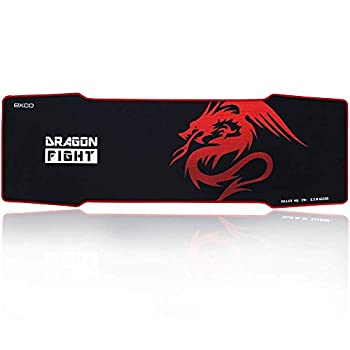 【中古】【輸入品・未使用】Red Dragon 5 mm Extended Gaming Mouse Pad XXL EXCOVIP Red Big Extra Large Long Gaming Pad Professional E-Sport Computer Mat 35' x 12' x