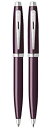 【中古】【輸入品 未使用】Sheaffer 100 Ballpoint Pen and Mechanical Pencil Set Featuring Nickel Plate Trim - Glossy Purple シャープペン (並行輸入品)