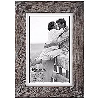 【中古】【輸入品・未使用】Malden International Designs Linear Wood Gray Ridge Picture Frame 8 X 10' [並行輸入品]