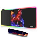 【中古】【輸入品 未使用】BUANIIH RGB Gaming Mouse Pad Large (31.49 039 x 11.81 039 x 0.15 039 ) Extra Large Soft LED Extended Mouse Pad Computer Keyboard MatDurable Stitc