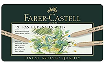 yÁzyAiEgpzFaber-Castel FC112112 PITT Pastel Pencils In A Metal Tin (12 Pack) Assorted by Faber-Castel [sAi]