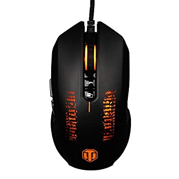 【中古】【輸入品・未使用】KONIX World of Tanks M-30 USB PC Wired up to 3200 DPI Shooter Gaming Mouse - Black/Orange [並行輸入品]