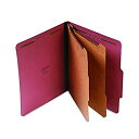 【中古】【輸入品・未使用】Pressboard Classification Folder Letter Six-Section Red 10/Box (並行輸...