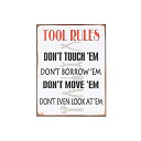 【中古】【輸入品 未使用】NIKKY HOME Tools Rules Metal Wall Sign Home Painting Garage Decor 並行輸入品