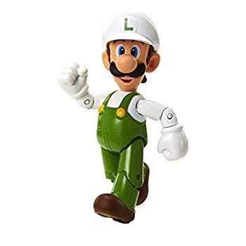 【中古】【輸入品・未使用】World of Nintendo 91439 4' Fire Luigi with Fire Flower Action Figure [並行輸入品]