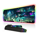 【中古】【輸入品 未使用】Imegny Led Gaming Mouse Pad Oversized Glowing Mat Colorful Soft Mat for Mice Computer Keyboard with Non-Slip Rubber Base Water-Resistan