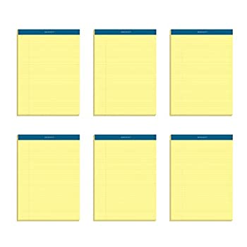 yÁzyAiEgpzDouble Docket Ruled Pads Narrow Rule Ltr Canary 6 100-Sheet Pads/Pack (sAi)