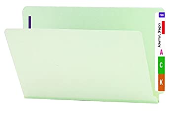 One Inch Expansion Folder Two Fasteners End Tab Legal Gray Green 25/Box (並行輸入品)