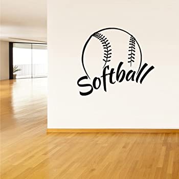 yÁzyAiEgpzWall Vinyl Sticker Decals Decor Softball Ball Gates Sport Word Sign Quote (Z2805) by StickersForLife [sAi]