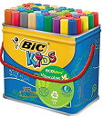 【中古】【輸入品 未使用】BiC Kids Ecolutions Visacolor XL Assorted Colouring Felt Tip Pens (Pack of 48) 並行輸入品