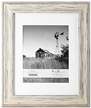 【中古】【輸入品・未使用】Malden International Designs Whitman White Wash Matted Wood Picture Frame 8 by 10-Inch [並行輸入品]