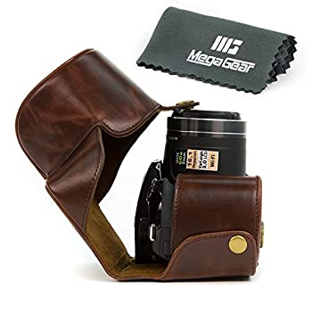 【中古】【輸入品・未使用】MegaGear 'Ever Ready' Protective Dark Brown Leather Camera Case Bag for Nikon COOLPIX P520 Nikon COOLPIX P530 Nikon COOLPIX P610 Digita